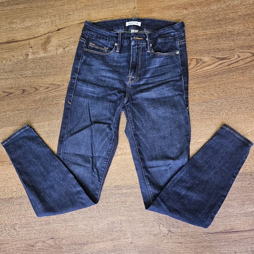 Good American Skinny Jeans Dark Indigo 2/26